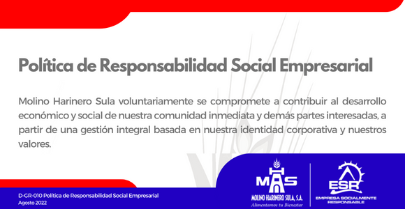 Molino Harinero Sula - Política de Responsabilidad Social Empresarial