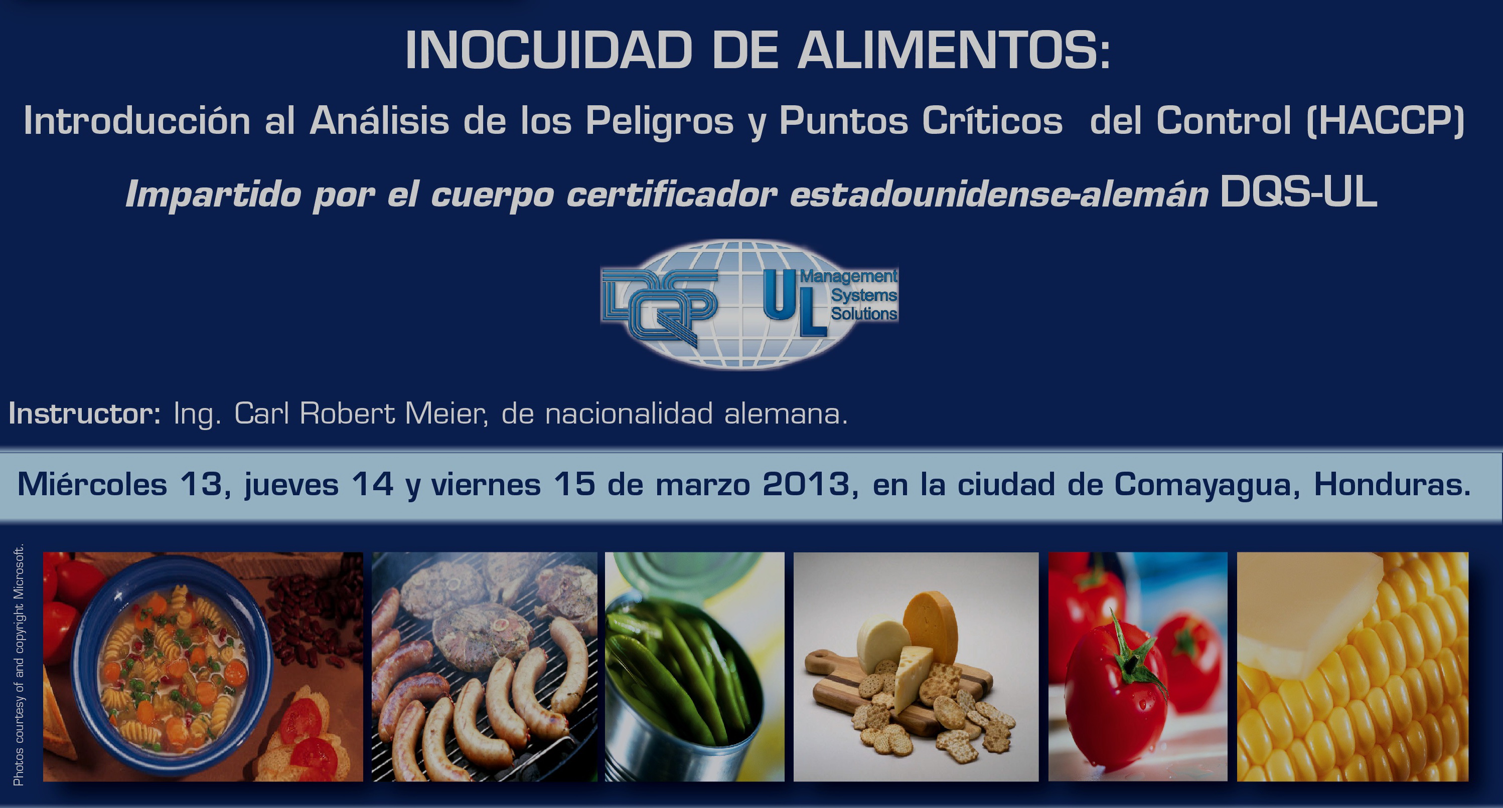 Seminario de Inocuidad: “Introducción al Análisis de Peligros y Puntos Críticos de Control (HACCP)”