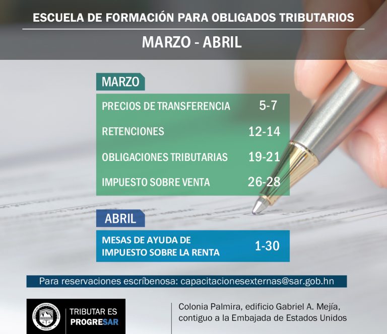 Escuela de formación para obligados tributarios | Servicio de Administración de Renta